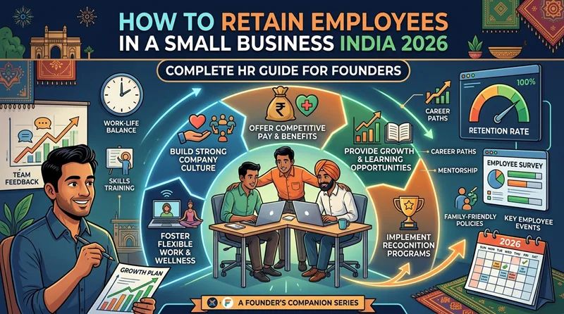 How to Retain Employees in a Small Business India 2026 — Complete HR Guide for Founders
