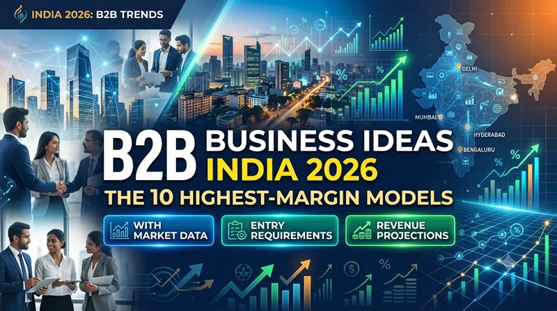 B2B Business Ideas India 2026: The 10 Highest-Margin Models With Market Data, Entry Requirements and Revenue Projections 1 B2B Business Ideas India 2026: The 10 Highest-Margin Models With Market Data, Entry Requirements and Revenue Projections